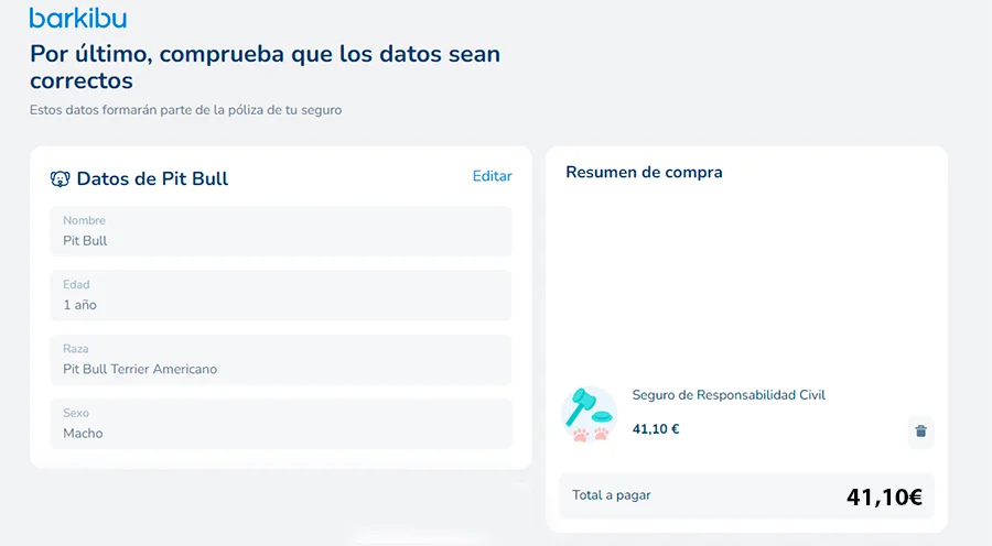 Precio seguro responsabilidad civil pit bull