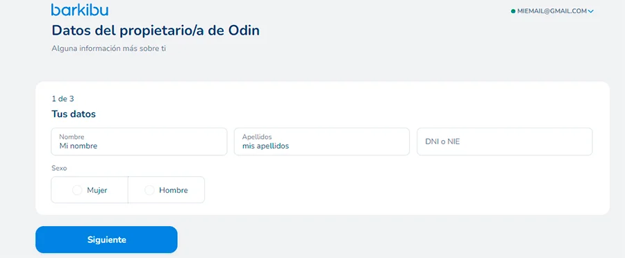 introducir datos en barkibu